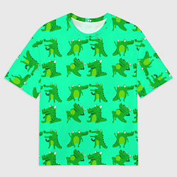 Мужская футболка оверсайз FUNNY CROCODILES
