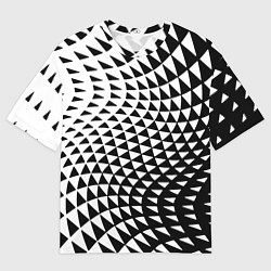 Мужская футболка оверсайз Минималистический авангардный паттерн