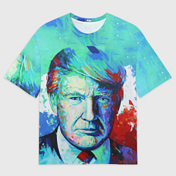 Мужская футболка оверсайз Дональд Трамп арт