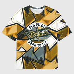 Футболка оверсайз мужская Старый вертолет классика, цвет: 3D-принт