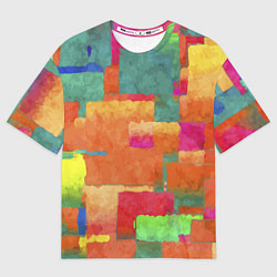 Футболка оверсайз мужская Красочная абстрактная композиция Мазки краски, цвет: 3D-принт