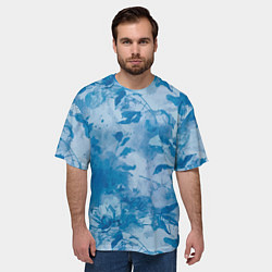 Футболка оверсайз мужская Цветочный летний паттерн, цвет: 3D-принт — фото 2