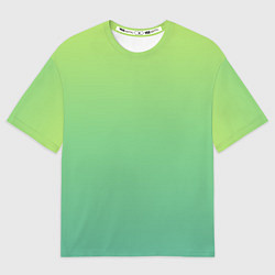 Футболка оверсайз мужская Shades of Green GRADIENT, цвет: 3D-принт