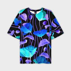 Мужская футболка оверсайз Авангардный цветочный паттерн Fashion trend