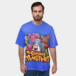 Футболка оверсайз мужская My singing monsters поющие монстры, цвет: 3D-принт — фото 2