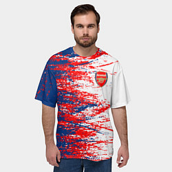 Футболка оверсайз мужская Arsenal fc арсенал фк texture, цвет: 3D-принт — фото 2