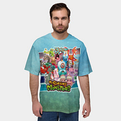 Футболка оверсайз мужская Мои поющие монстры персонажи, цвет: 3D-принт — фото 2