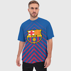 Футболка оверсайз мужская Barcelona Абстракция, цвет: 3D-принт — фото 2