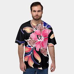 Футболка оверсайз мужская Сон в летнюю ночь Beautiful flower, цвет: 3D-принт — фото 2