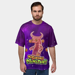 Футболка оверсайз мужская My singing monsters ЭПИЧЕСКИЙ ВУЖАС, цвет: 3D-принт — фото 2