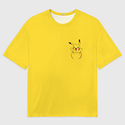 Футболка оверсайз мужская Покемон в кармане, цвет: 3D-принт