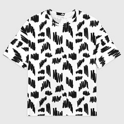 Футболка оверсайз мужская Узор штрихи, цвет: 3D-принт