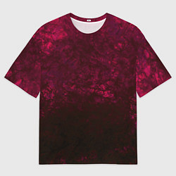 Мужская футболка оверсайз Темно-красный абстрактный узор текстура камня