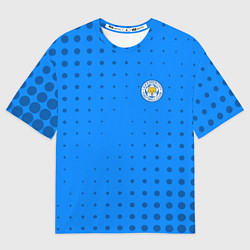 Футболка оверсайз мужская Leicester city Абстракция, цвет: 3D-принт