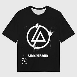 Футболка оверсайз мужская Linkin Park логотип краской, цвет: 3D-принт