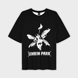 Футболка оверсайз мужская Linkin Park белый, цвет: 3D-принт