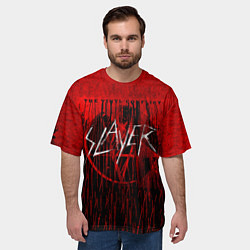 Футболка оверсайз мужская The Vinyl Conflict - Slayer, цвет: 3D-принт — фото 2