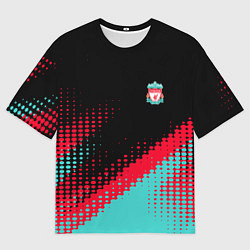 Футболка оверсайз мужская Ливерпуль краска, цвет: 3D-принт