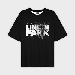 Футболка оверсайз мужская Linkin Park логотип с фото, цвет: 3D-принт