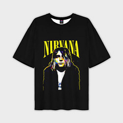 Футболка оверсайз мужская Рок - группа Nirvana, цвет: 3D-принт