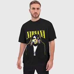 Футболка оверсайз мужская Рок - группа Nirvana, цвет: 3D-принт — фото 2