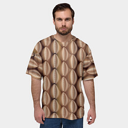 Футболка оверсайз мужская Объемные спиральные фигуры, цвет: 3D-принт — фото 2