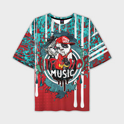 Футболка оверсайз мужская Hip hop - Music, цвет: 3D-принт