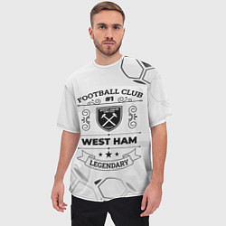 Футболка оверсайз мужская West Ham Football Club Number 1 Legendary, цвет: 3D-принт — фото 2