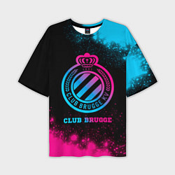 Футболка оверсайз мужская Club Brugge Neon Gradient, цвет: 3D-принт