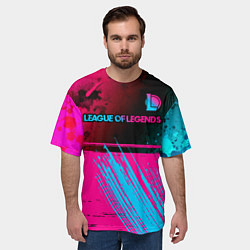 Футболка оверсайз мужская League of Legends Neon Gradient, цвет: 3D-принт — фото 2