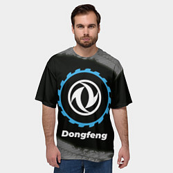 Футболка оверсайз мужская Dongfeng в стиле Top Gear со следами шин на фоне, цвет: 3D-принт — фото 2