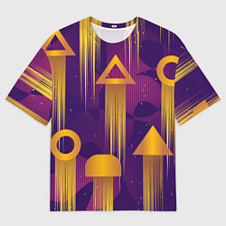 Футболка оверсайз мужская Игровые геометрические фигуры, цвет: 3D-принт