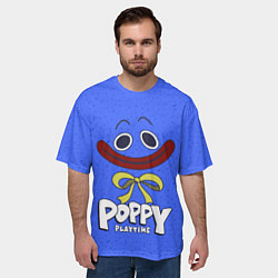 Футболка оверсайз мужская Poppy Playtime Huggy Wuggy, цвет: 3D-принт — фото 2