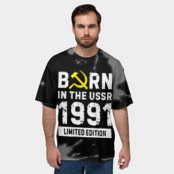 Футболка оверсайз мужская Born In The USSR 1991 year Limited Edition, цвет: 3D-принт — фото 2