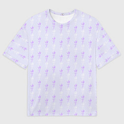 Мужская футболка оверсайз Нежная лаванда паттерн