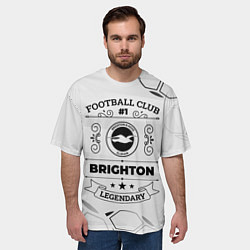 Футболка оверсайз мужская Brighton Football Club Number 1 Legendary, цвет: 3D-принт — фото 2