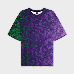 Мужская футболка оверсайз Marble texture purple green color