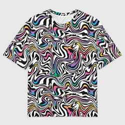 Мужская футболка оверсайз Цветная оптическая иллюзия