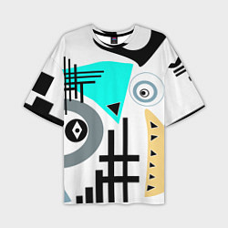 Мужская футболка оверсайз Абстрактный современный дизайн