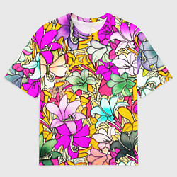 Мужская футболка оверсайз COLORED LILIES