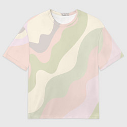 Футболка оверсайз мужская Произвольные цветные полосы colored stripes, цвет: 3D-принт