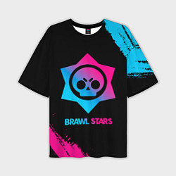 Футболка оверсайз мужская Brawl Stars Neon Gradient, цвет: 3D-принт