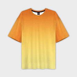 Футболка оверсайз мужская Оранжевый, желтый градиент, цвет: 3D-принт