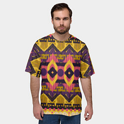Футболка оверсайз мужская Африканский узор орнамент из шерсти Africa Wool Pa, цвет: 3D-принт — фото 2