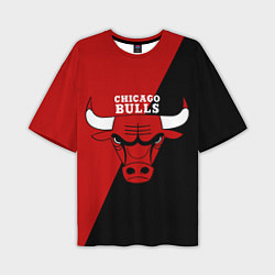 Футболка оверсайз мужская Chicago Bulls NBA, цвет: 3D-принт