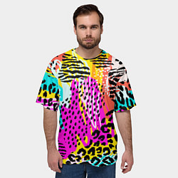 Футболка оверсайз мужская LEOPARD TEXTURE, цвет: 3D-принт — фото 2