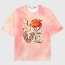 Футболка оверсайз мужская Love Summer Лето, цвет: 3D-принт