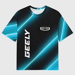 Мужская футболка оверсайз Geely Неоновые Лампы