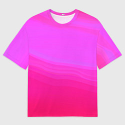 Футболка оверсайз мужская Neon pink bright abstract background, цвет: 3D-принт