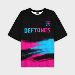 Мужская футболка оверсайз Deftones Neon Gradient